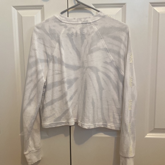 Long sleeve XS Madewell shirt, grey and white. - Picture 2 of 3